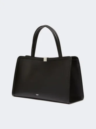 Leder-Tragetasche, schwarz