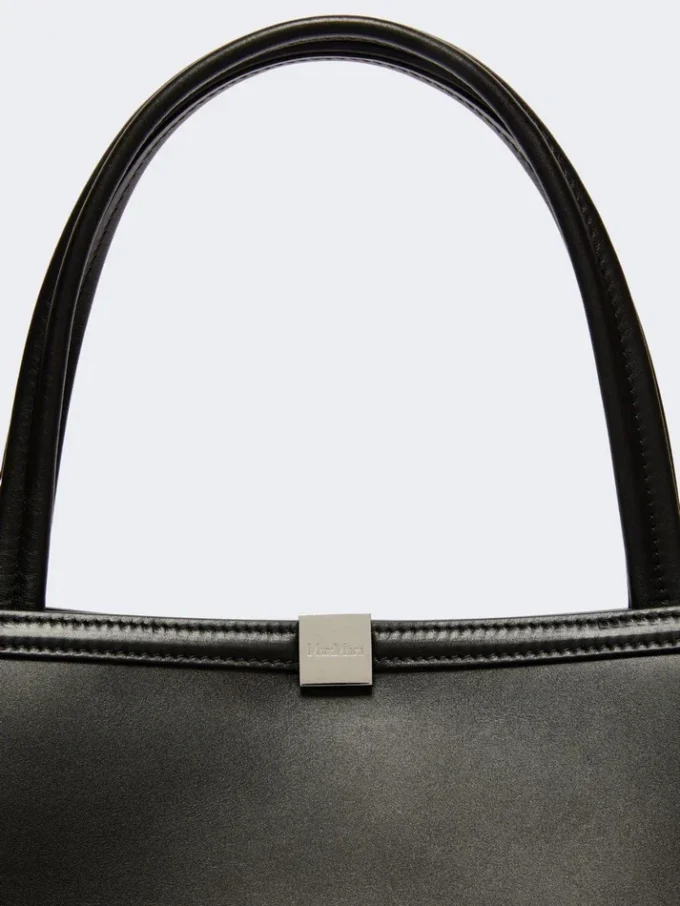 Leder-Tragetasche, schwarz Leder-Tragetasche, schwarz