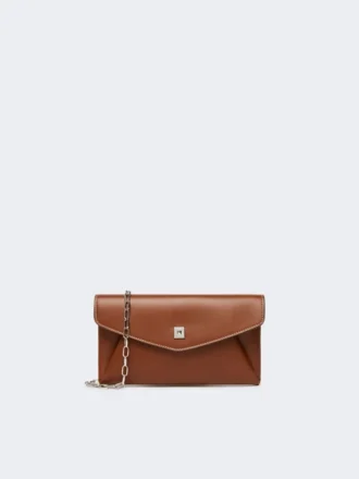 Leder-Umschlagbrieftasche, bernsteinfarben