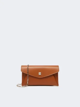 Leder-Umschlagbrieftasche, rostrot
