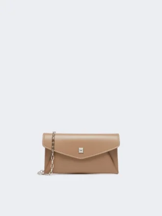 Leder-Umschlagbrieftasche, schlammfarben