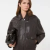 Lederjacke, braun
