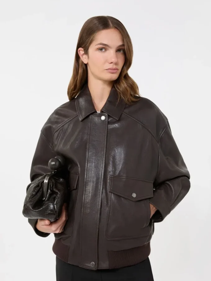 Lederjacke, braun