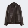 Lederjacke, braun