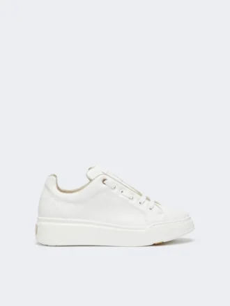 Ledersneaker, optisch weiß