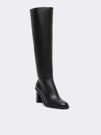 Lederstiefel, schwarz
