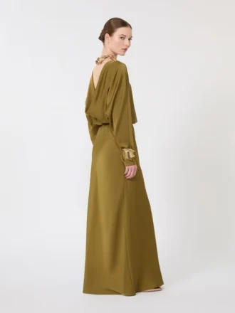 Leichtes Satinkleid, khaki