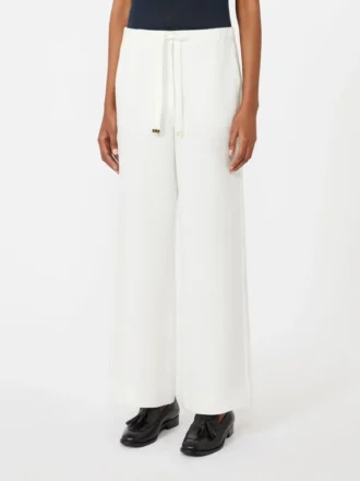 Leinenhose mit Korbgeflechtmuster, weiß Leinenhose mit Korbgeflechtmuster, weiß