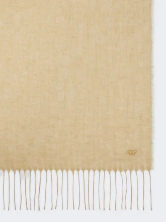 Leinenstola mit Fransen, beige