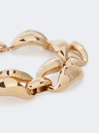 Markante Metallkette, bronzefarben