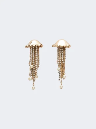 Metallic-Ohrringe, Gold