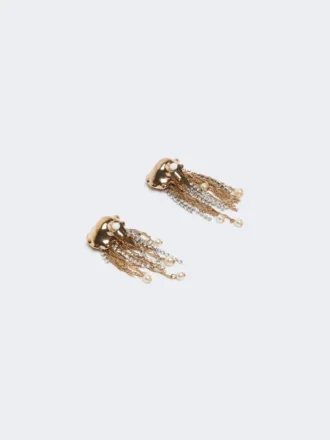 Metallic-Ohrringe, Gold