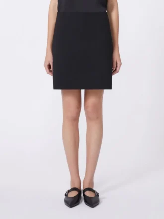Minirock aus Stretch-Gabardine, schwarz