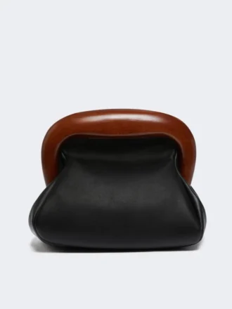 Mittlere Bouba-Tasche aus Leder, schwarz