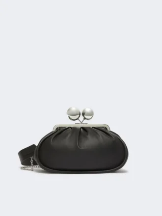 Mittlere Pasticcino-Tasche aus glänzendem Nappaleder, schwarz Mittlere Pasticcino-Tasche aus glänzendem Nappaleder, schwarz