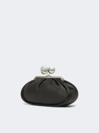 Mittlere Pasticcino-Tasche aus glänzendem Nappaleder, schwarz Mittlere Pasticcino-Tasche aus glänzendem Nappaleder, schwarz