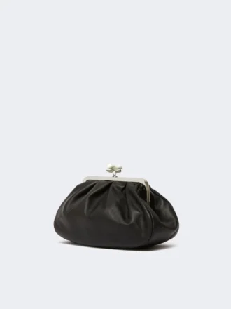 Mittlere Pasticcino-Tasche aus Schafsleder, schwarz