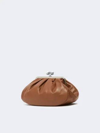 Mittlere Pasticcino-Tasche aus Schafsleder, tabakfarben