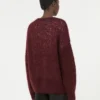Mohair-Strickjacke, Bordeaux Mohair-Strickjacke, Bordeaux