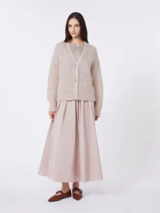 Mohair-Strickjacke, sand
