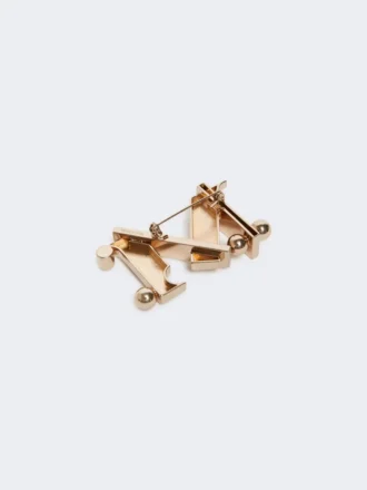 Monogramm-Brosche aus Metall, gold