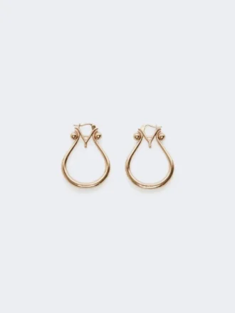 Monogramm-Ohrringe aus Metall, gold