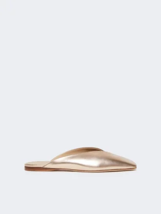Mules aus laminiertem Nappaleder, rosa