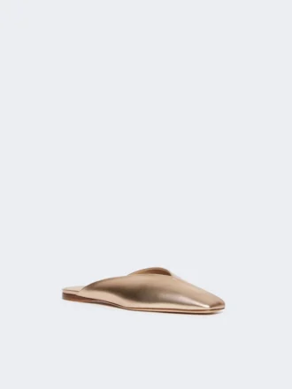 Mules aus laminiertem Nappaleder, rosa