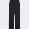 Nadelstreifen-Hose aus Wolle, marineblau Nadelstreifen-Hose aus Wolle, marineblau
