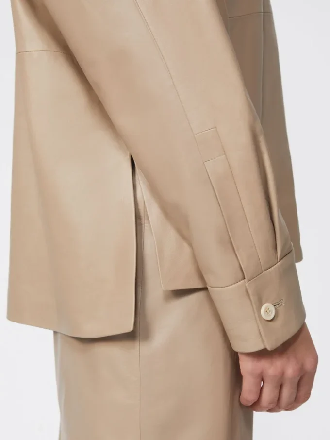 Nappalederjacke, sand