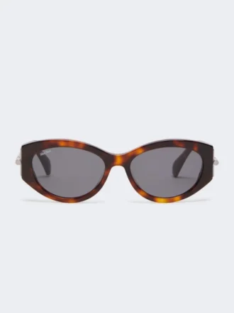 Ovale Sonnenbrille, bronze-braun