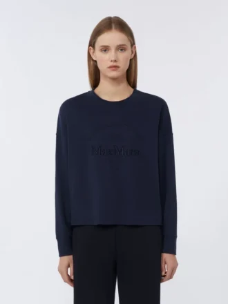 Oversized-Jersey-T-Shirt, ultramarinblau