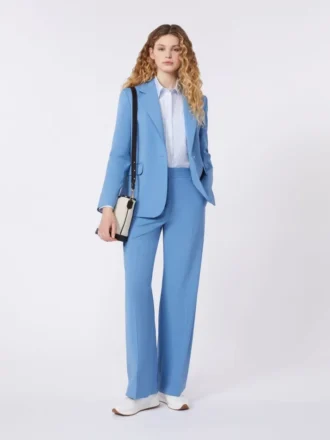 Blazer aus Stretchwolle, hellblau