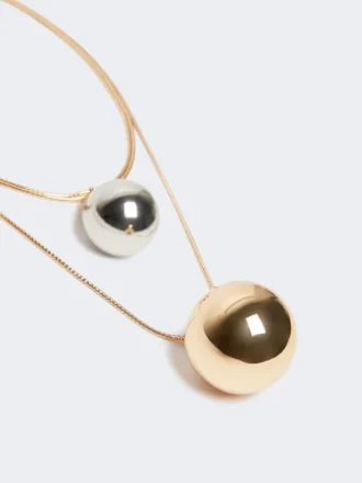 Pasticcino-Tasche Metall-Halskette, Gold
