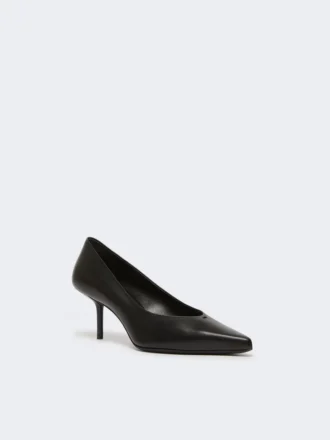 Pumps aus Glattleder, schwarz