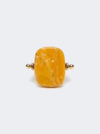 Ring aus Metall und Harz, orange