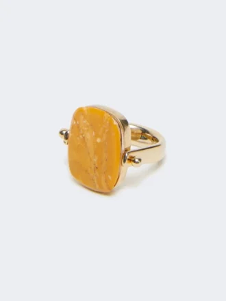 Ring aus Metall und Harz, orange