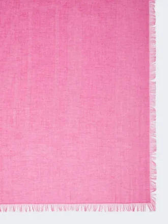 Schal aus Baumwolle, Modal und Kaschmir mit Jacquardmuster, in leuchtendem Pink