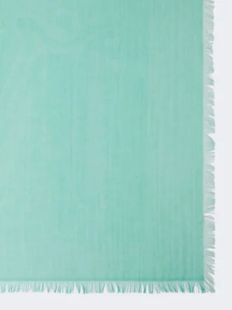 Schal aus Baumwolle, Modal und Kaschmir mit Jacquardmuster, pastellgrün