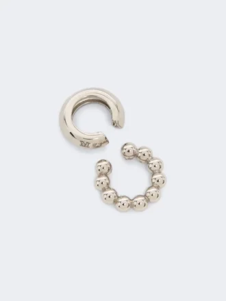 Set aus zwei Ohrklemmen, silber