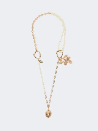 Set mit Anhängern und Kristallen, Gold