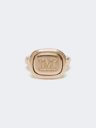 Siegelring aus Metall, goldfarben