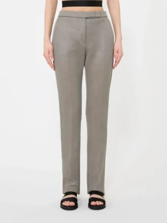 Slim-Fit-Hose aus Jersey-Mesh, mittelgrau