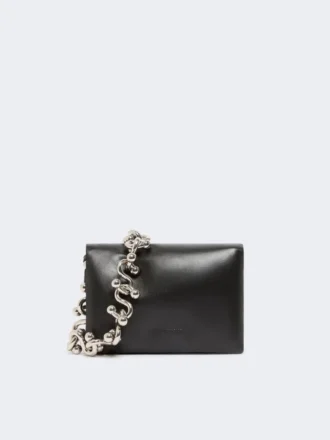 Soffy Mini-Tasche aus gepolstertem Nappaleder, schwarz