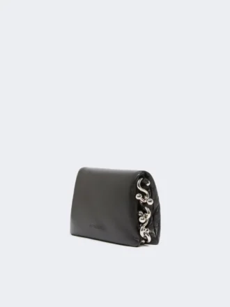 Soffy Mini-Tasche aus gepolstertem Nappaleder, schwarz
