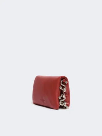 Soffy Mini-Tasche aus gepolstertem Nappaleder, ziegelrot