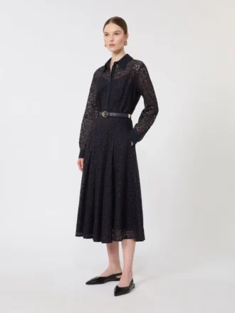 Spitzenhemdkleid, marineblau