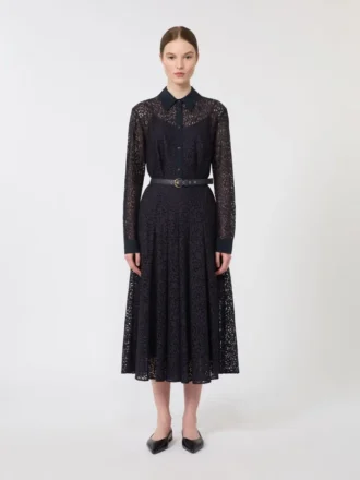 Spitzenhemdkleid, marineblau