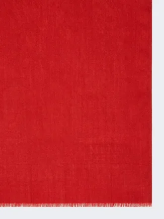 Stola aus Jacquard-Garn aus Wolle und Seide, rot