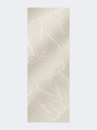 Stola aus Seide, Kaschmir und Wolle im Jacquard-Muster, beige